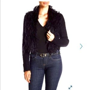 Eileen Fisher Black Fuzzy Cardigan